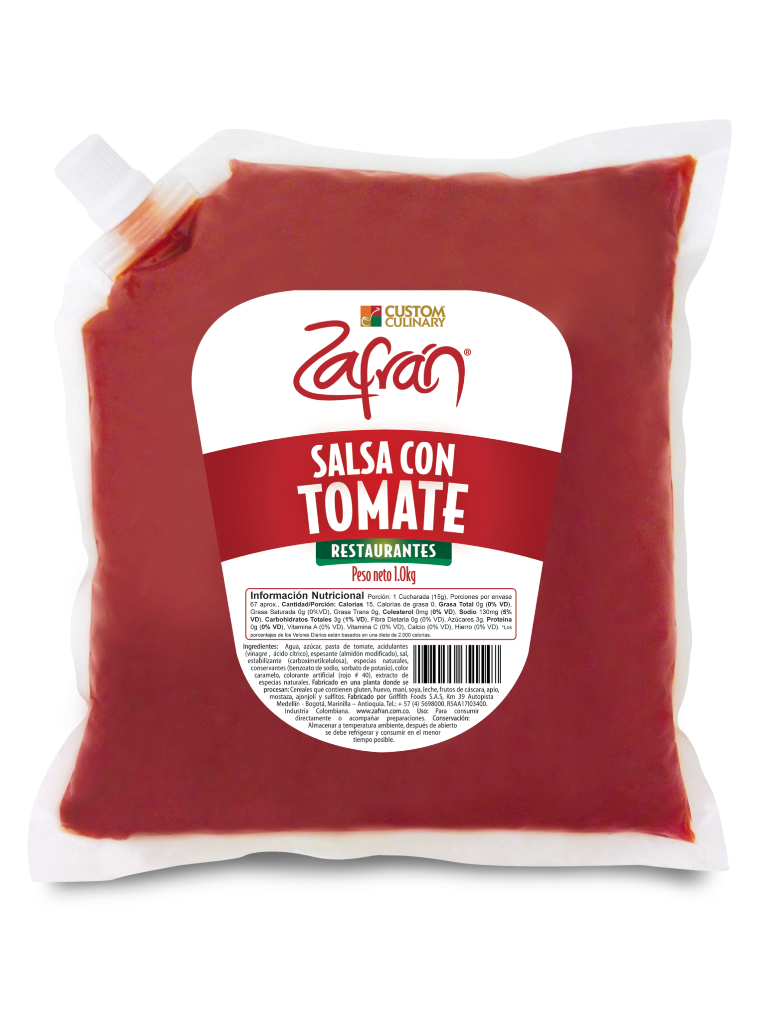 Deliciosa salsa con tomate bolsa válvula , para restaurantes