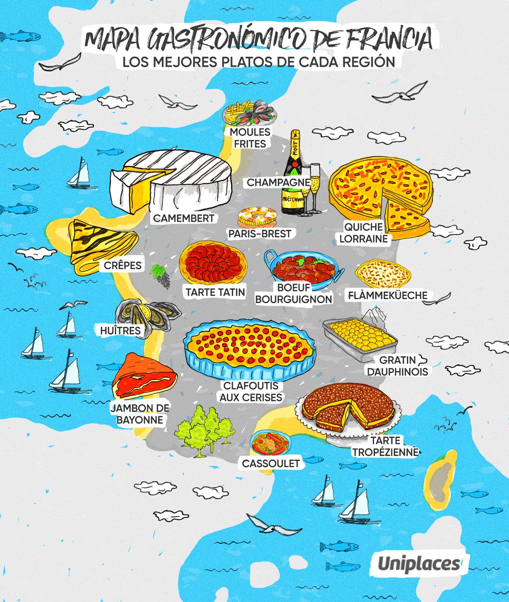 mapa gastronomia francesa