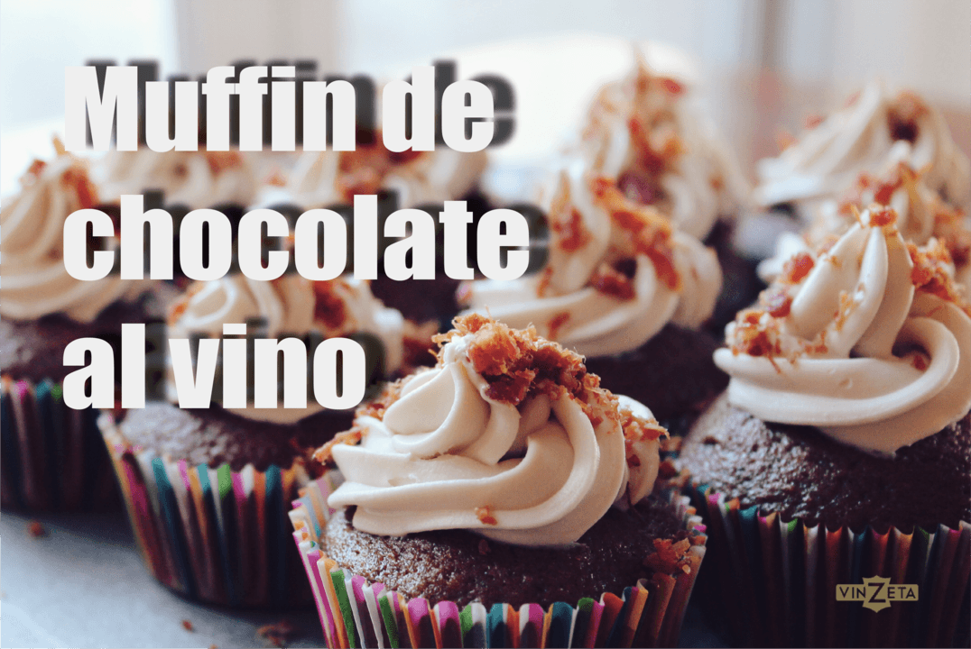 Muffin de chocolate al vino