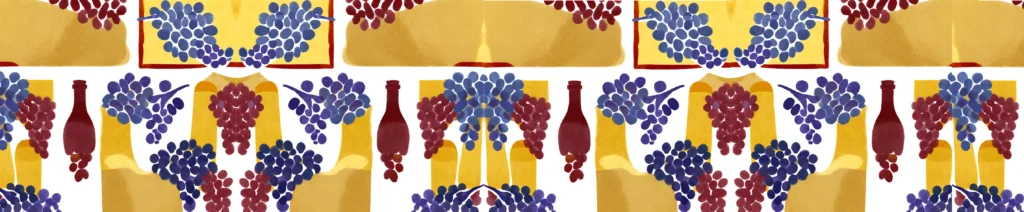 Azulejo acuarela vino
